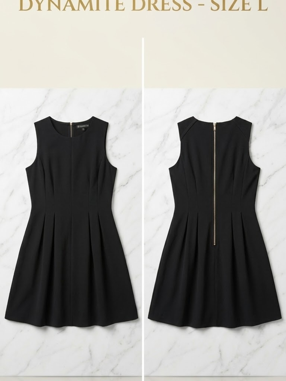 Dynamite Classic Fit-and-Flare Dress in Black